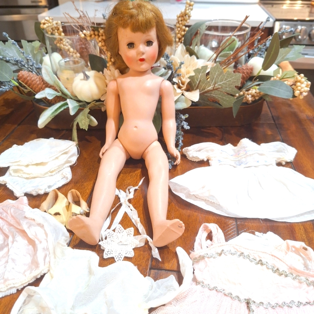 Vintage Doll‎ with Clothing Set *Flaws*